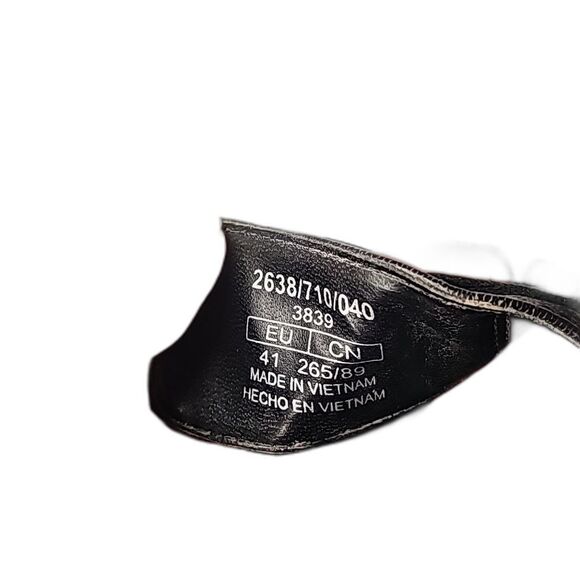 Zaba Sandals Leather Black Size 10 EU 41 Strappy Rubber Bottoms - Picture 6 of 9